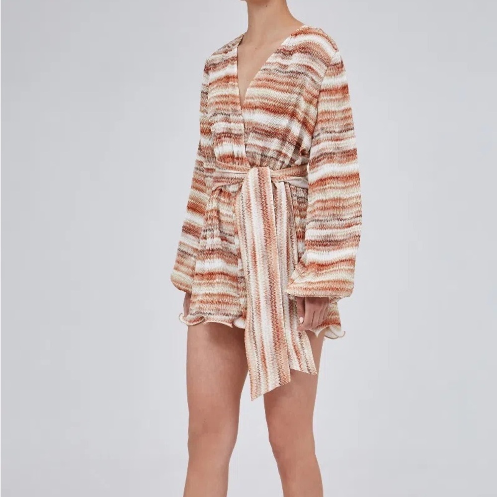 C/Meo Collective Worlds Collide Playsuit In Apricot